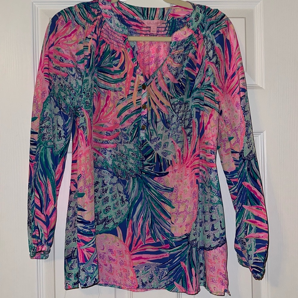 Lilly Pulitzer Elsa silk long sleeve
